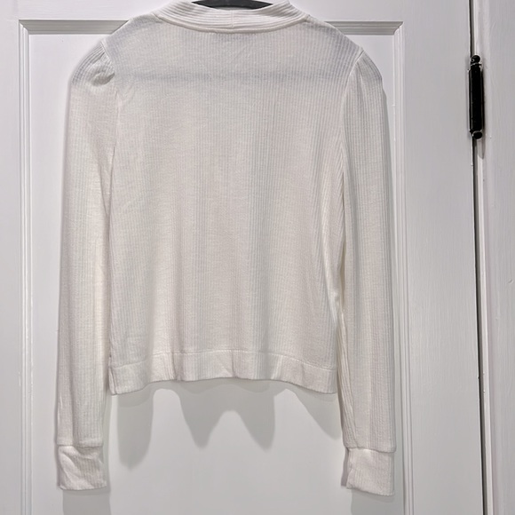 Loft Button Front Ribbed Cardigan, XS - Picture 2 of 3